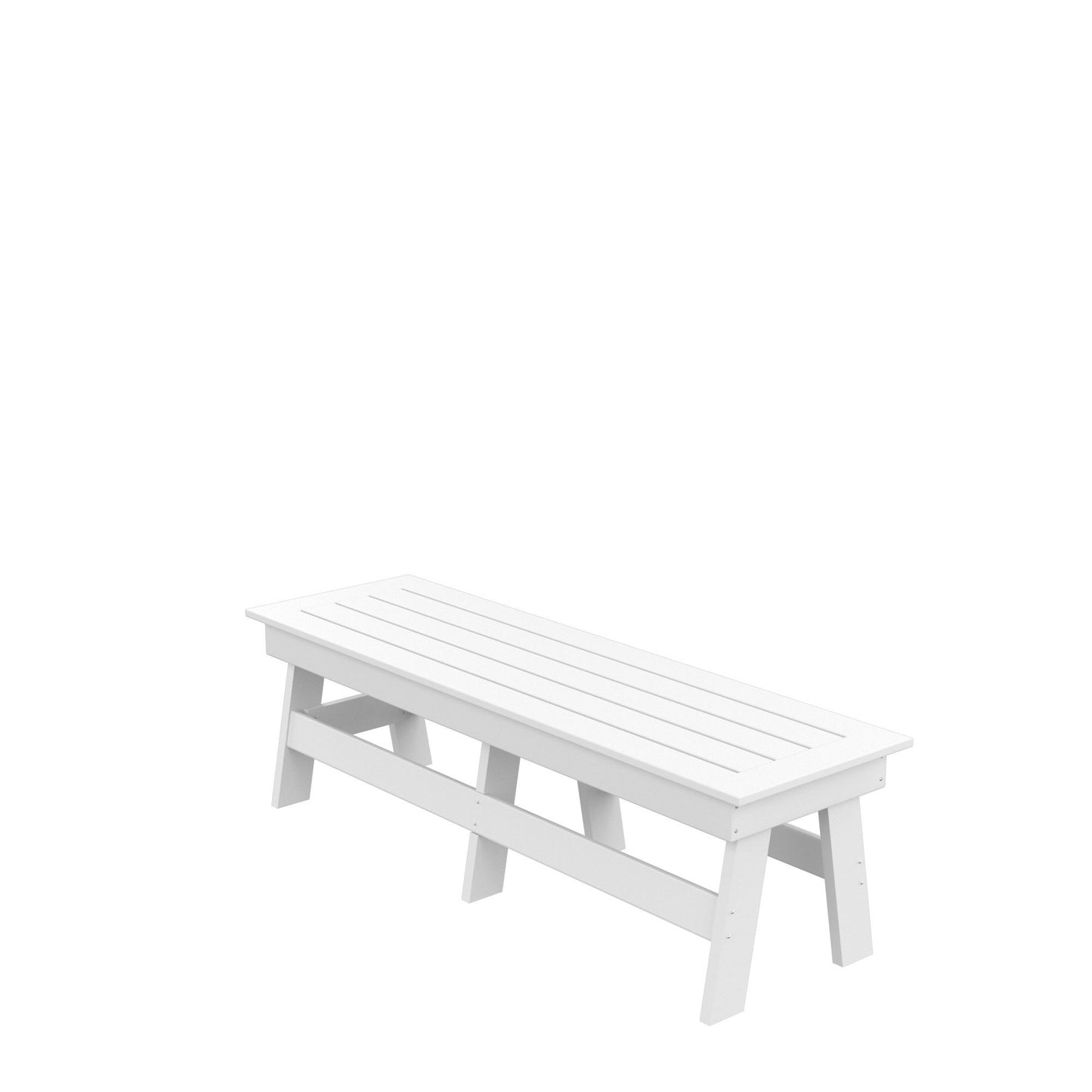 HDPE Dining  Bench, White