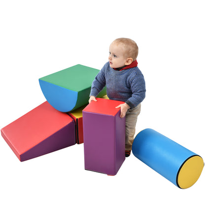 Soft Climb and Crawl Foam Playset, Safe Soft Foam Nugget Shapes Block for Infants, Preschools, Toddlers, Kids Crawling and Climbing Indoor Active Stacking Play Structure