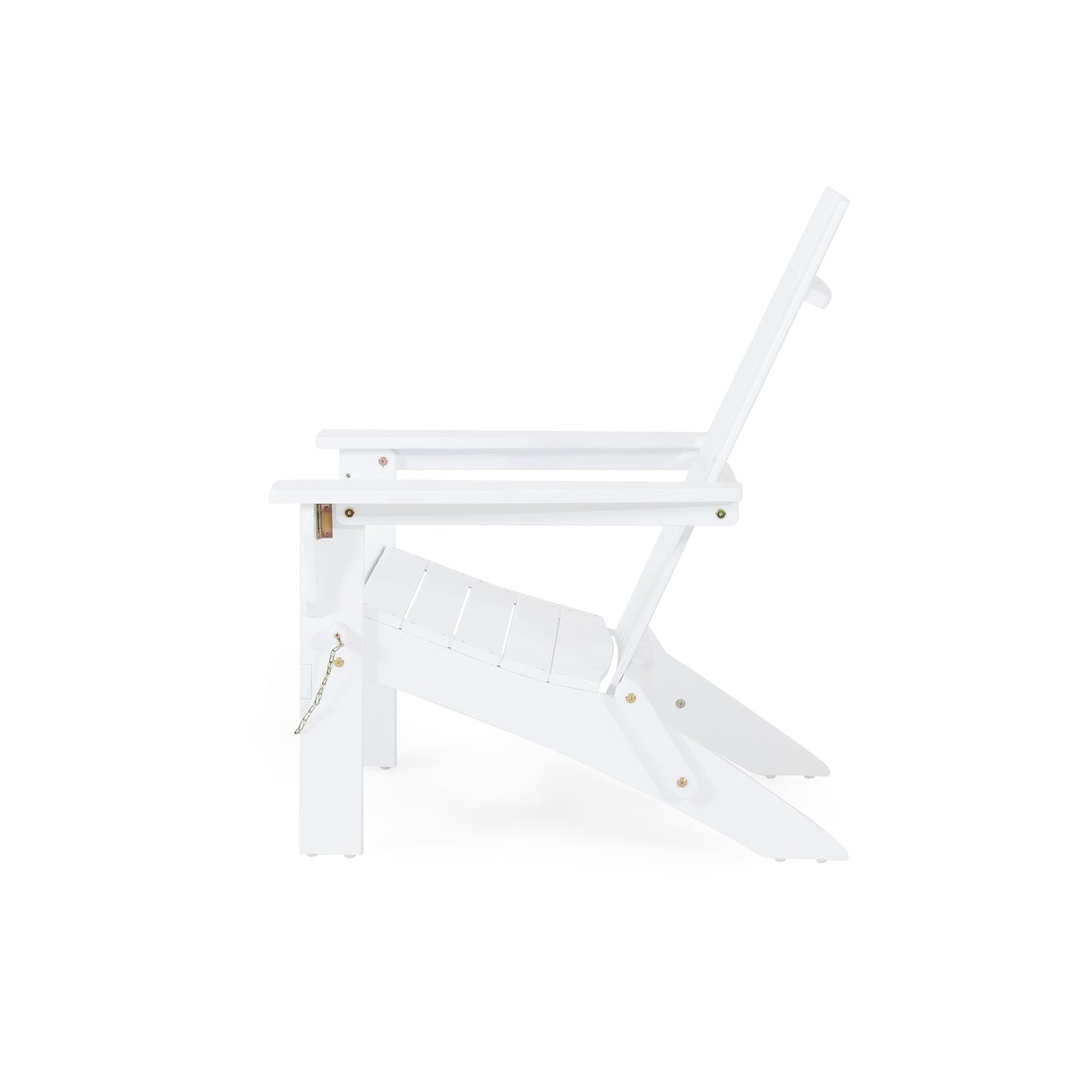 Gurekam Outdoor Acacia Foldable White  Adirondack Chair