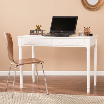 Writing 2-Drawer Desk – Crisp White