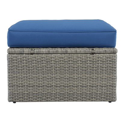 U_STYLE Patio Furniture Sets, 3-Piece Patio Wicker Sofa with  Cushions, Pillows, Ottomans and Lift Top Coffee Table