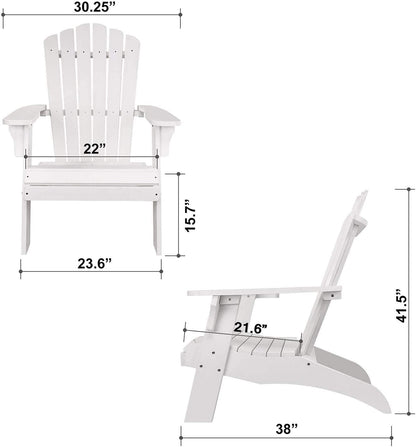 Polystyrene Adirondack Chair - White