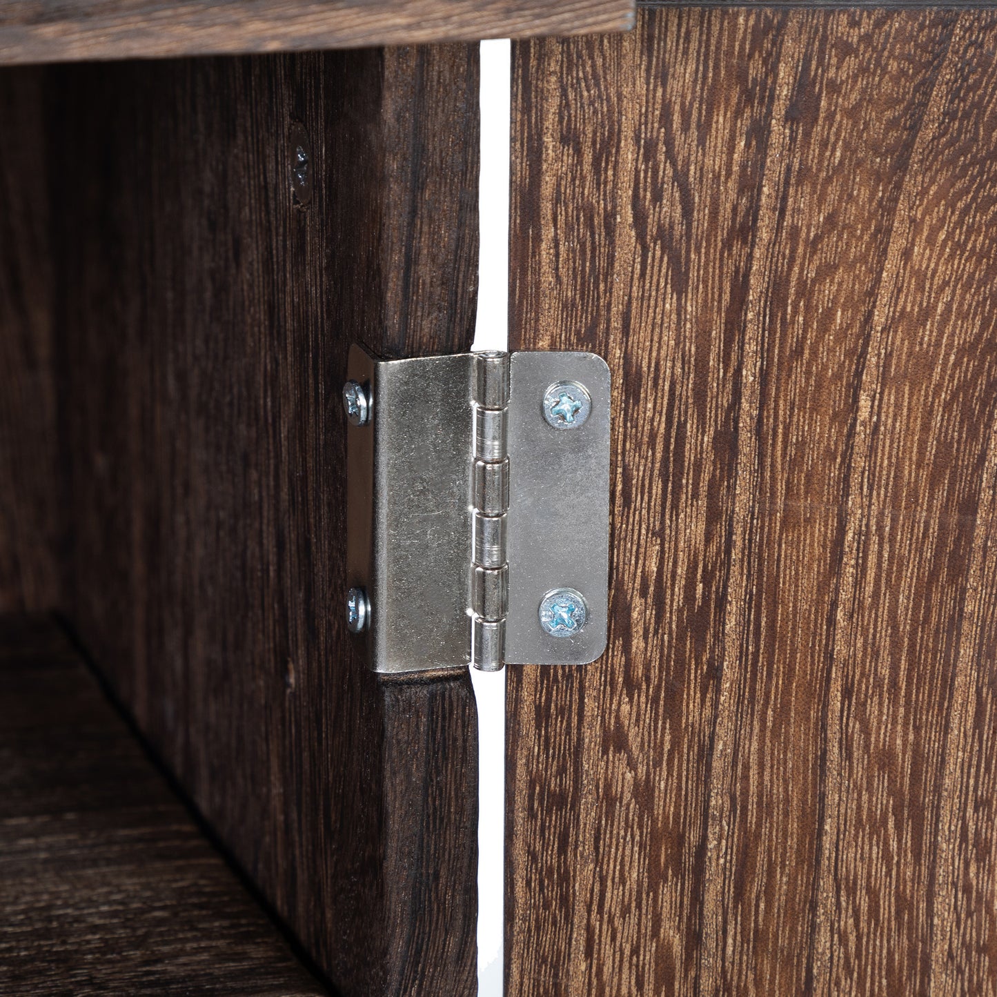 Bathroom Storage Cabinet with One Open Shelf, Wall Mounted Wooden Cabinet, Antique Brown