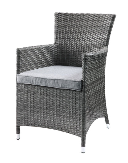 ACME Tashelle Patio Bistro Set (3Pc) in Gray Fabric & Gray Wicker 45000