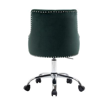 Home Office Chair, Velvet Office Chair, Adjustable Armchair Cute Desk Chair