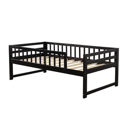 Orisfur. Twin Bunk Beds for Kids with Safety Rail and Movable Trundle bed