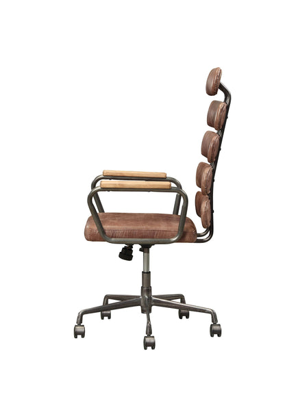 ACME Calan Office Chair in Vintage Whiskey Top Grain Leather 92110