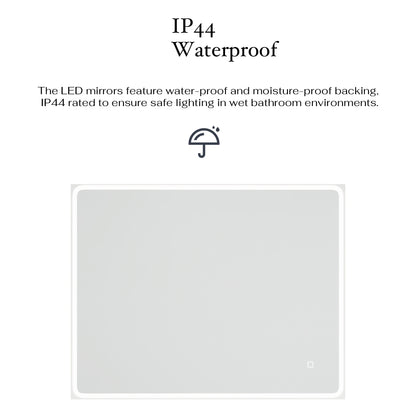 36 x 28 in.  Large Rectangular Frameless Wall-Mount Anti-Fog LED Light Bathroom Vanity Mirror