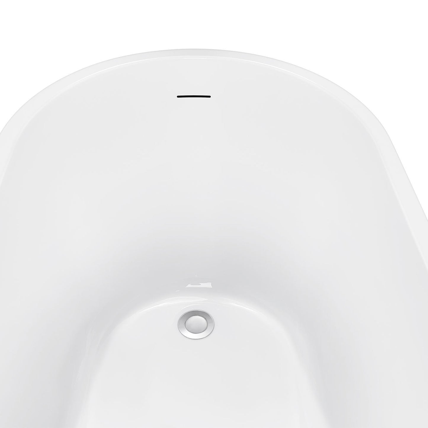 59" 100% Acrylic Freestanding Bathtub，Contemporary Soaking Tub，white Bathtub