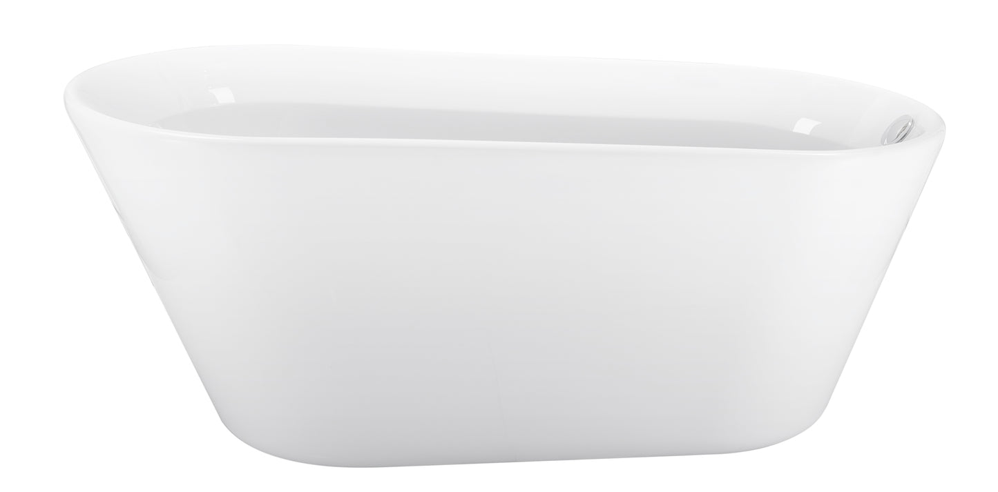 69" 100% Acrylic Freestanding Bathtub，Contemporary Soaking Tub，white Bathtub