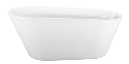 69" 100% Acrylic Freestanding Bathtub，Contemporary Soaking Tub，white Bathtub