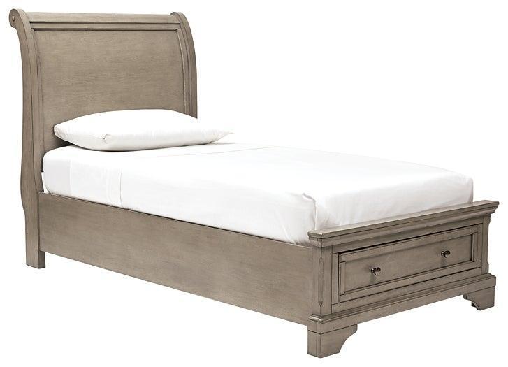 Ashley Lettner Light Gray Casual Twin Sleigh Bed B733B21