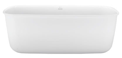 63" 100% Acrylic Freestanding Bathtub，Contemporary Soaking Tub，white bathtub