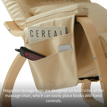 MASSAGE Comfortable Relax Rocking Chair  Cream White