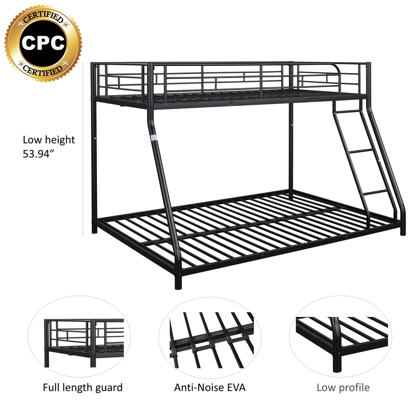 Twin over Full Metal Bunk Bed