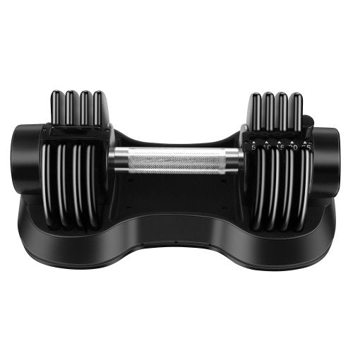 Adjustable Dumbbell 25 lbs with Fast Automatic Adjustable and Weight Plate for Workout Home Gym