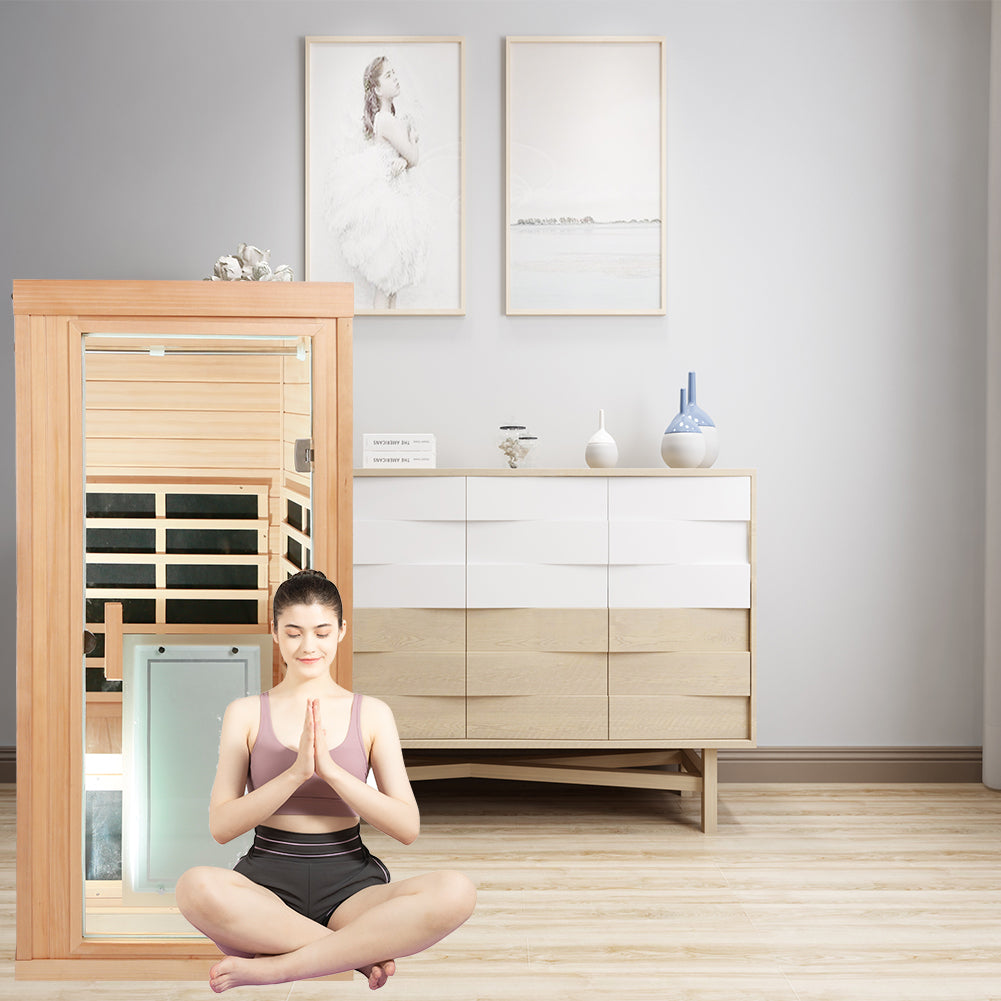 One person far infrared sauna room