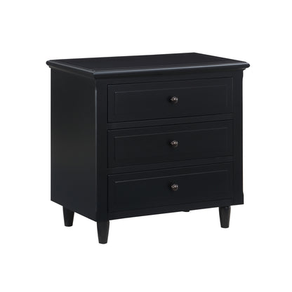 U_STYLE 3-Drawer Nightstand Storage Wood Cabinet