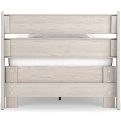 Ashley Socalle Natural Contemporary Twin Panel Platform Bed EB1864B3