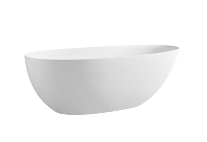 67'' x 33.5'' Freestanding Bathtoom Soaking Artificial Stone  Solid Surface Bathtub 1700MM