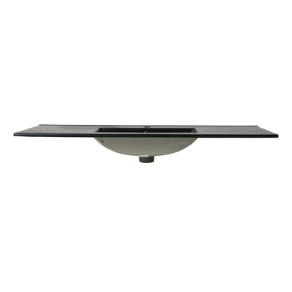 40" Black Ceramic Bathroom Vanity Top Sink