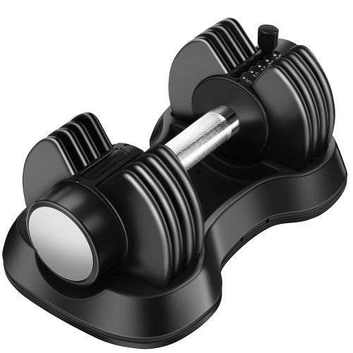 Adjustable Dumbbell 25 lbs with Fast Automatic Adjustable and Weight Plate for Workout Home Gym