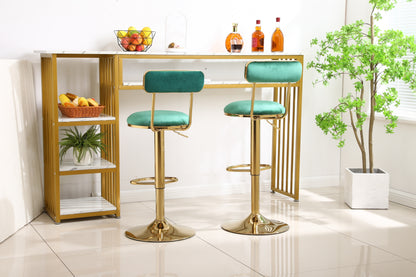 Bar Stools with Back and Footrest Counter Height Dining Chairs  2pcs/ctn