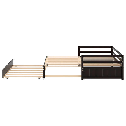 Twin or Double Twin Daybed with Trundle,Espresso