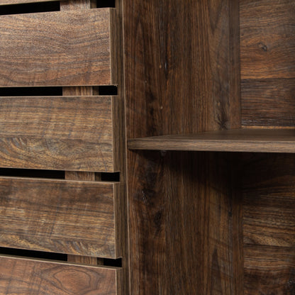 de Cabinet Buffet Sideboard with Sliding Barn Door and Interior Shelves,Espresso