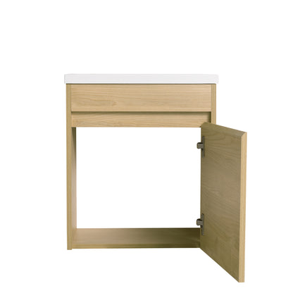 Bathroom Vanity With Single Sink,16 Inch For Small Bathroom,