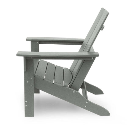 Outdoor Classic Gray Solid Wooden Adirondack Chair