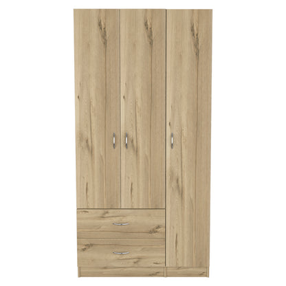 Rowaton 2-Drawer 3-Door  Armoire Light Oak