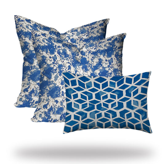 TEUILIA Collection Indoor/Outdoor Lumbar Pillow Set, Zipper Covers w/Inserts
