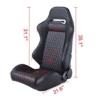 RACING SEAT  SIMULATER LEATHER 2PCS