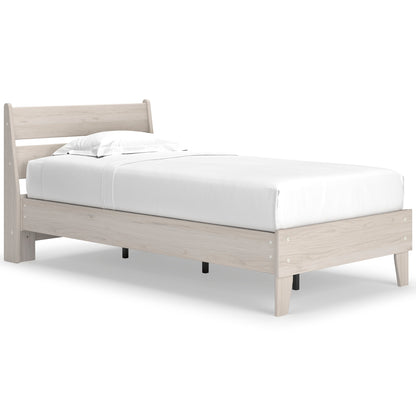 Ashley Socalle Natural Contemporary Twin Panel Platform Bed EB1864B3