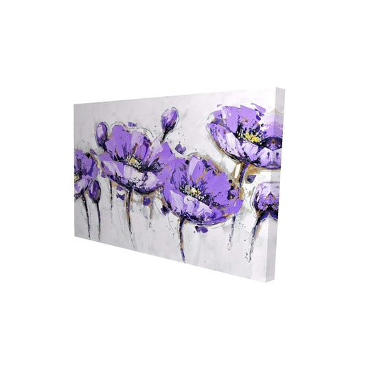 Abstract purple flowers - 20x30 Print on canvas