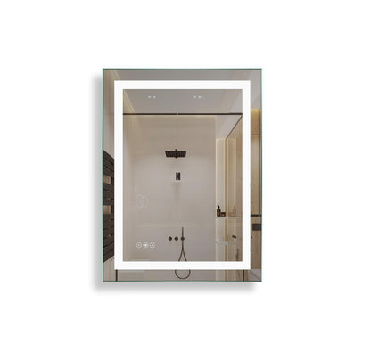 24 x 36 Inch Led mirror 3 brightness x 3 colors anti-fog bathroom