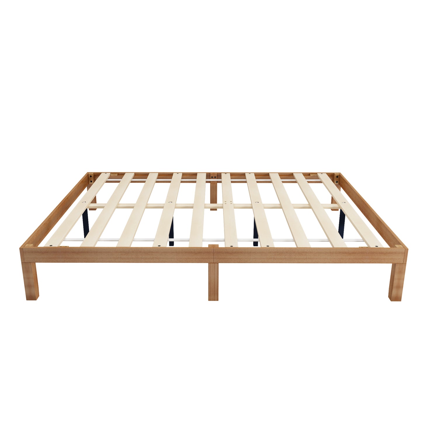 Queen Size Wood Platform Bed Frame,No Box Spring Needed,Strong Wood Slat Support,  Easy Assembly