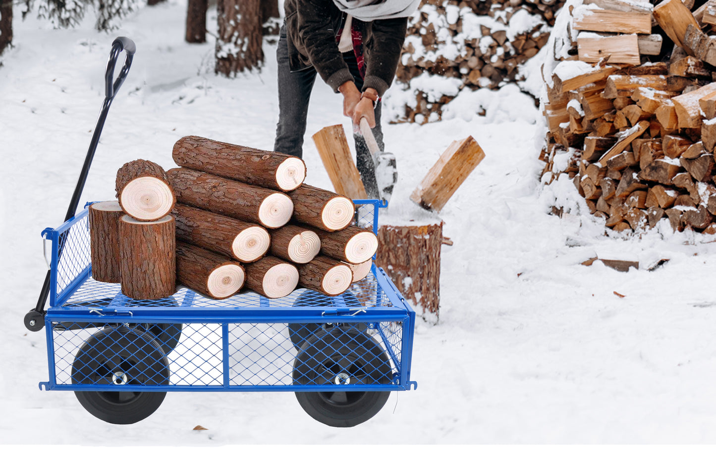 Tools cart Wagon Cart Garden cart trucks make it easier to transport firewood