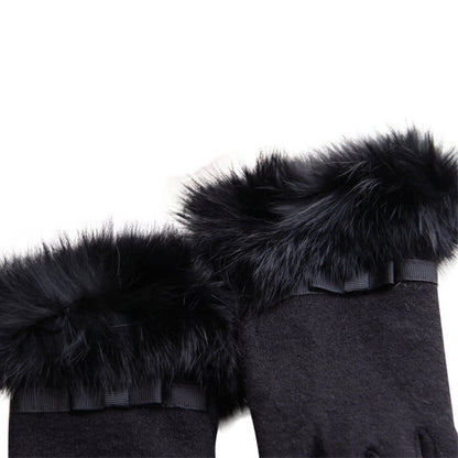 Kitten Mittens Faux Fur Lining Touch Smart Gloves by VistaShops