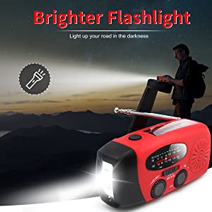 Storm Safe Emergency AM/FM/NOAA Weather Band Radio With Solar Flash Light And Built-in Phone Charger by VistaShops