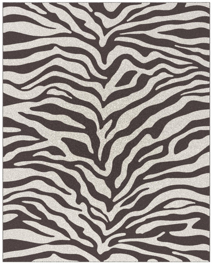 Tabora Brown and Gray Viscose Area Rug 5x8