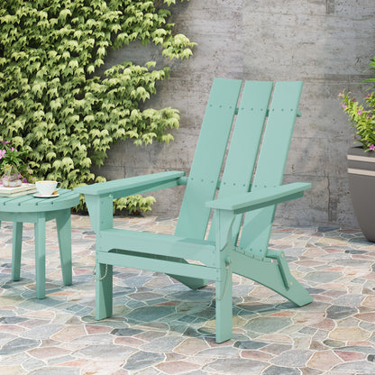 Classic Fruit Green Outdoor Solid Wood Adirondack Chair Garden Folding Leisure Chair