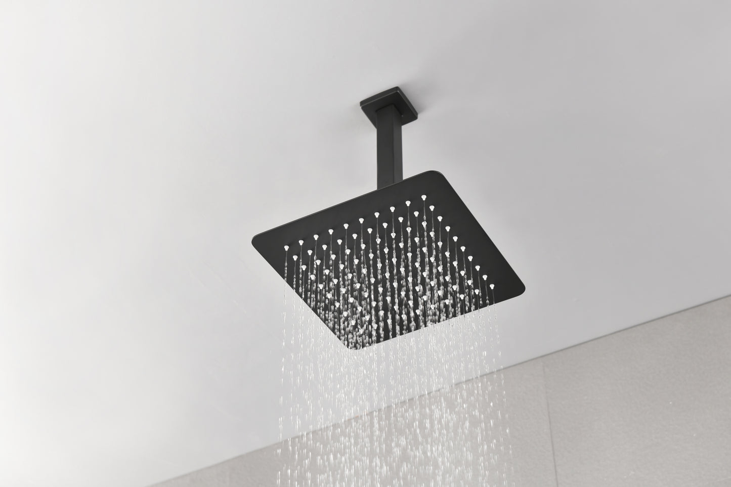 SHOWER Shower Head With Shower Arm,  Ceiling Mount Square Shower Head, Stainless Steel Ceiling Rainfall Showerhead- Waterfall Full Body Coverage