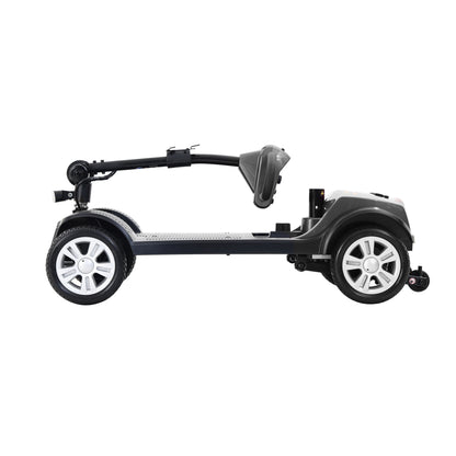 MAX SPORT GREY 4 Wheels Outdoor Compact Mobility Scooter with 2 in 1 Cup & Phone Holder