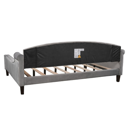 Modern Luxury Tufted Button Daybed,Full,Gray