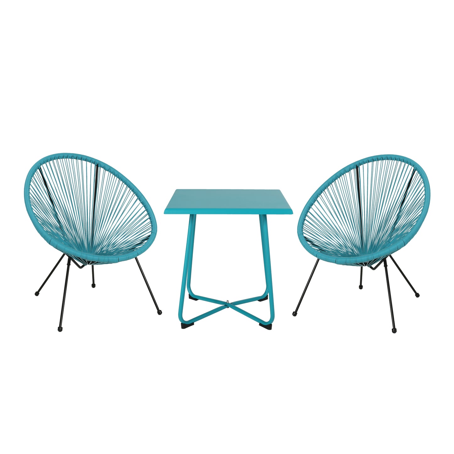 Sale Furniture Alexis Outdoor Woven Chair Teal+Black (Set of 2)