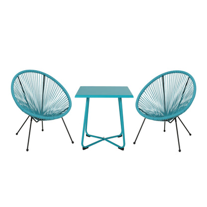 Sale Furniture Alexis Outdoor Woven Chair Teal+Black (Set of 2)