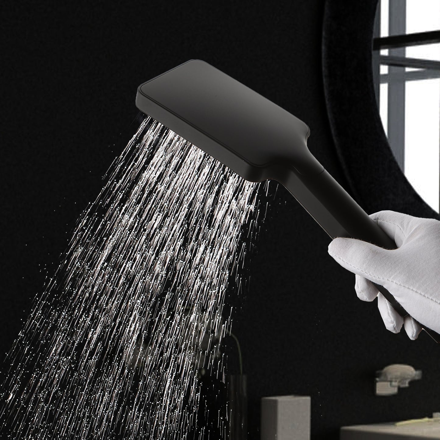 Shower Faucet Set System Ceiling Shower Faucets Sets Complet with Rough-in Valve, 10 Inches High Pressure Rain Shower Head and Handheld