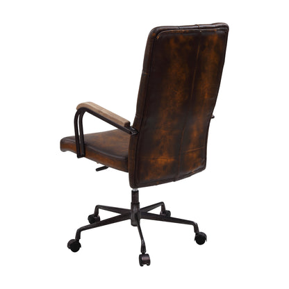 ACME Noknas Office Chair, Brown Lether 93175